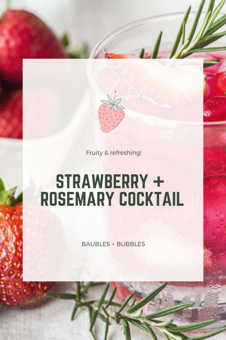 Strawberry + Rosemary Cocktail