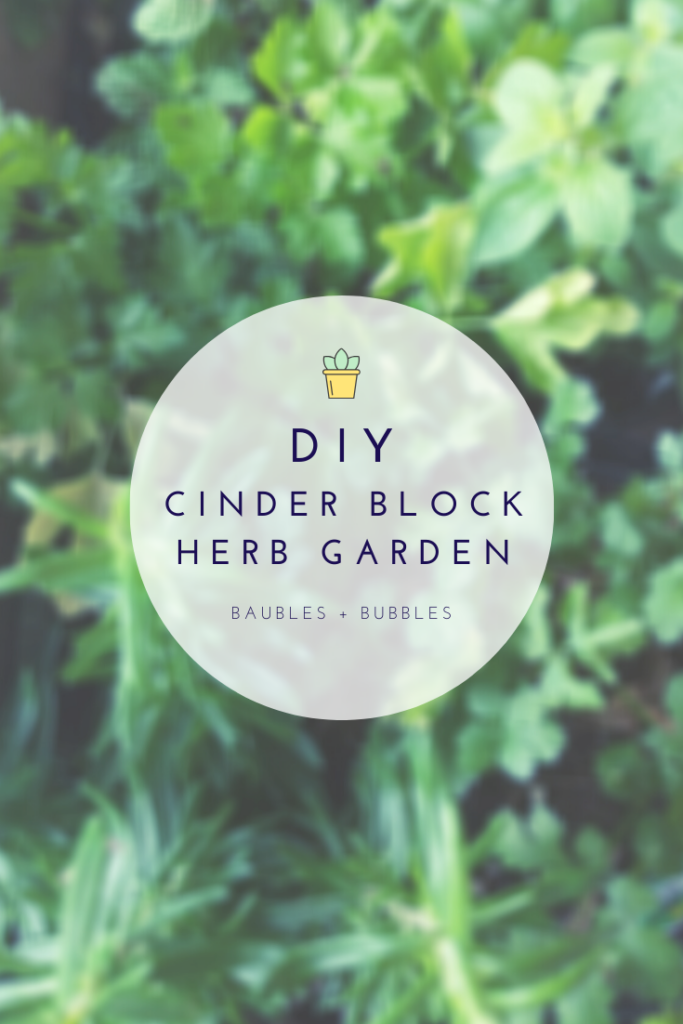 DIY Cinder Block Herb Garden | Baubles + Bubbles